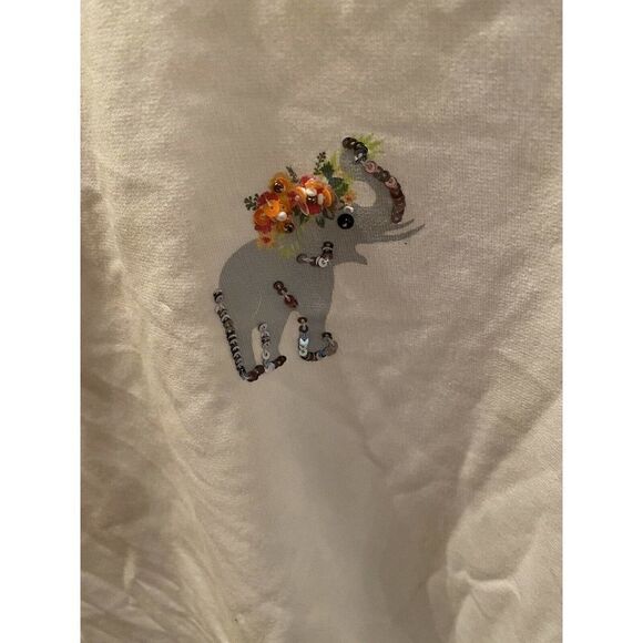 crown ivy elephant and sequin embellished to size large - Picture 2 of 7